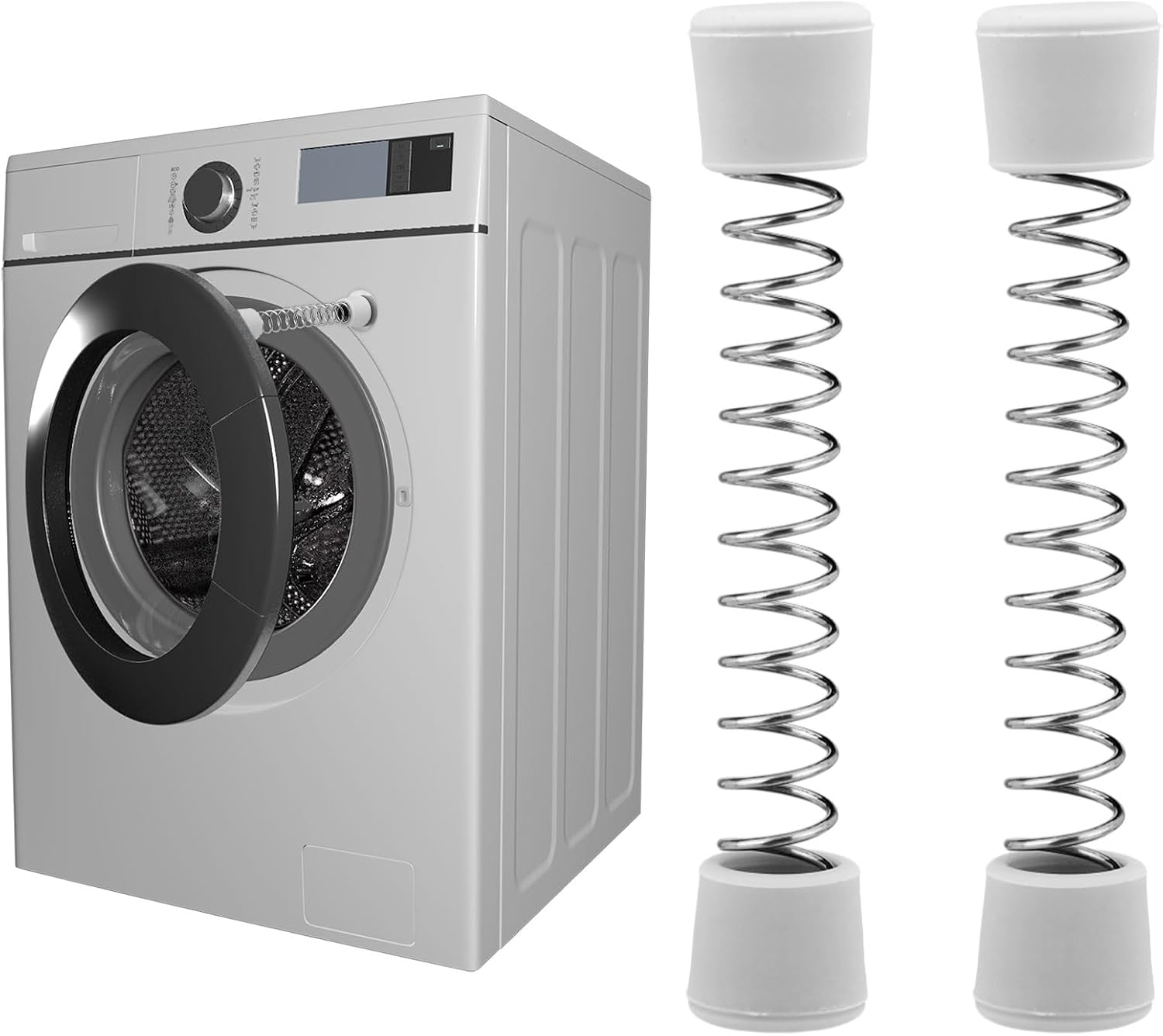 2pcs Front Load Washer Magnetic Door Prop with 4 Adhesive Metal Disks, Magnet Washing Machine Stopper Clip Door Holder Opener Keep Laundry Doors Open for Peculiar Smell Accessories