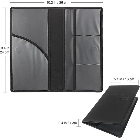 LumiMokki Premium Car Registration & Insurance Card Holder, Black