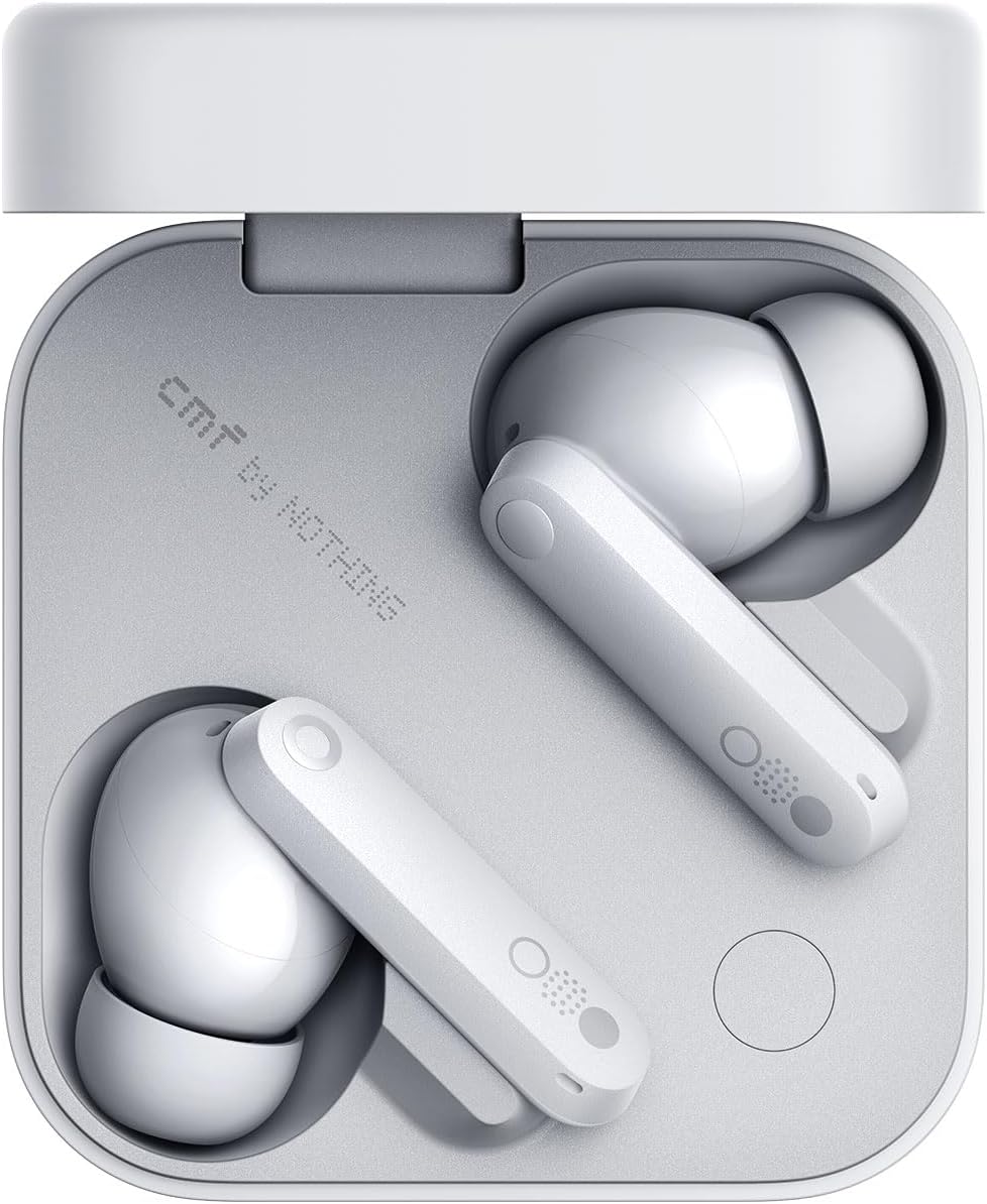 CMF Buds Pro 2 Wireless Earbuds with Smart Dial, 50dB Hybrid Noise Cancelling Earbuds Wireless Bluetooth 5.3, 11mm Bass with LDAC, 6 Hi-Res Audio Mics, 43H Playtime, Fast Charging Case, Light Grey