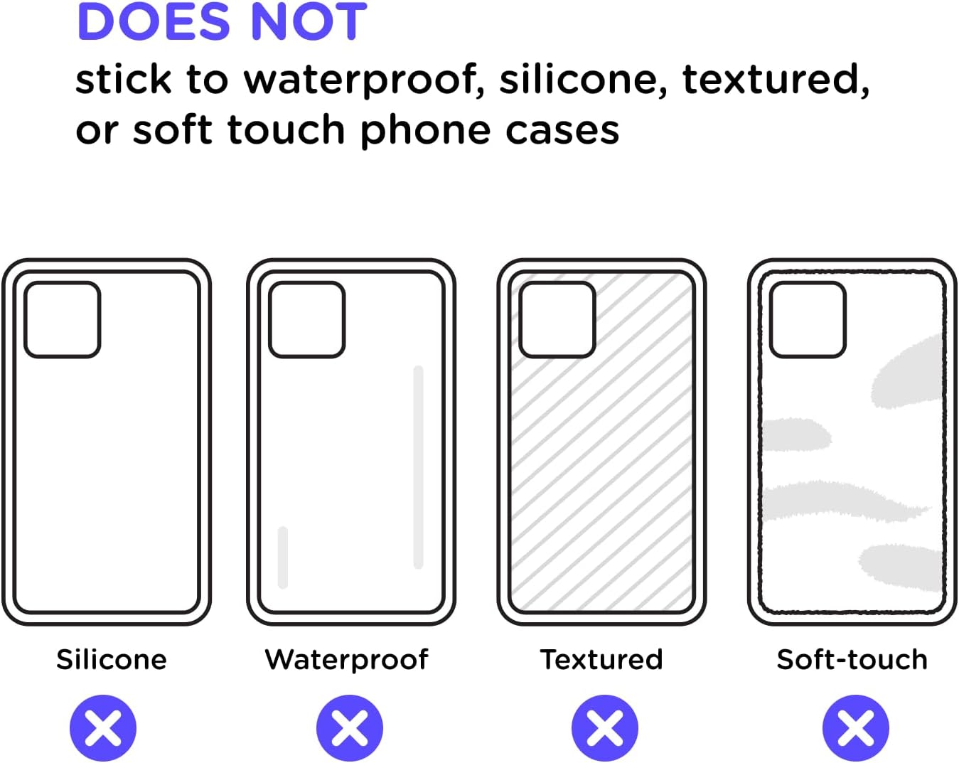 PopSockets Adhesive Phone Grip, Holder- Clear