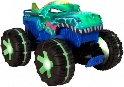 Hot Wheels Monster Trucks 1:15 Scale Mega-Wrex Alive Battery-Powered RC Vehicle with Lights & Sounds