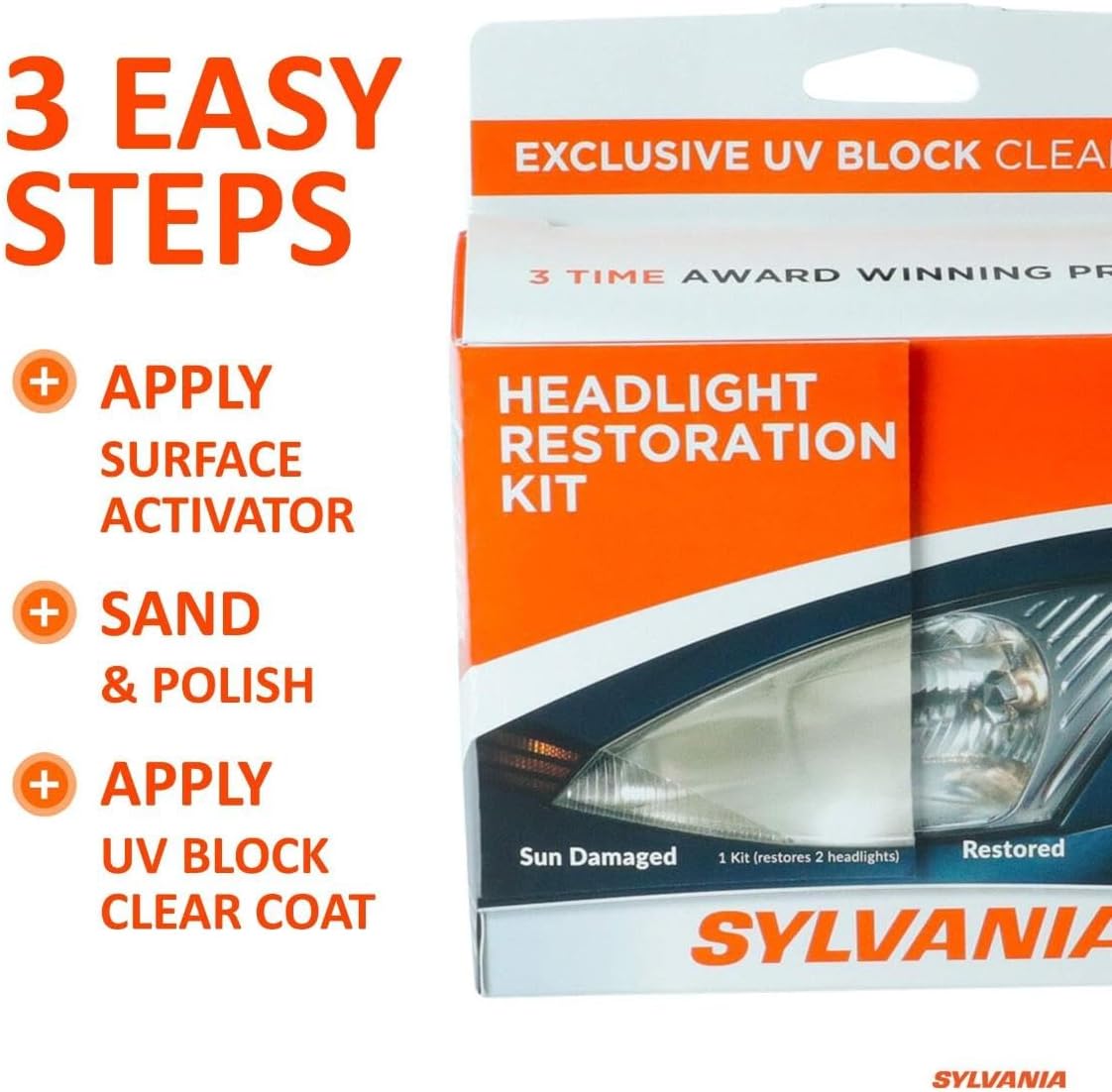 SYLVANIA Headlight Restoration Kit, Restores to Like-New Condition