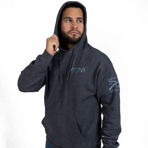 Grunt Style 1776 Flag American Men's Hoodie
