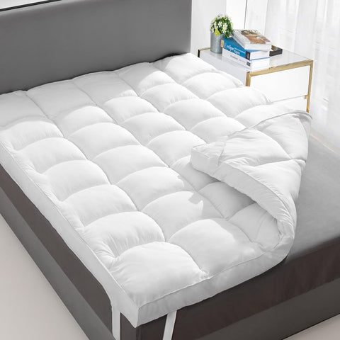 1400 GSM Full Mattress Topper, Extra Thick Cooling Pillow Top Plush Pad