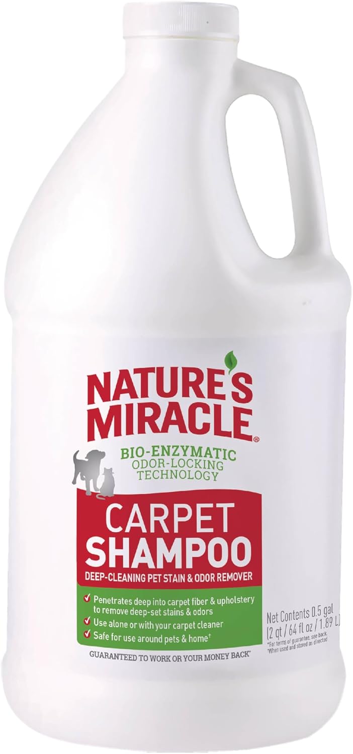 Nature's Miracle Carpet Shampoo Pet Stain & Odor Remover, 64 oz