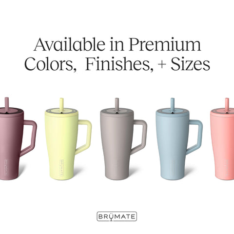 BrüMate Era 40 oz Tumbler with Handle and Straw | 100% Leakproof Insulated Tumbler with Lid and Straw | Made of Stainless Steel | Cup Holder Friendly Base | 40oz (Lilac Dusk)