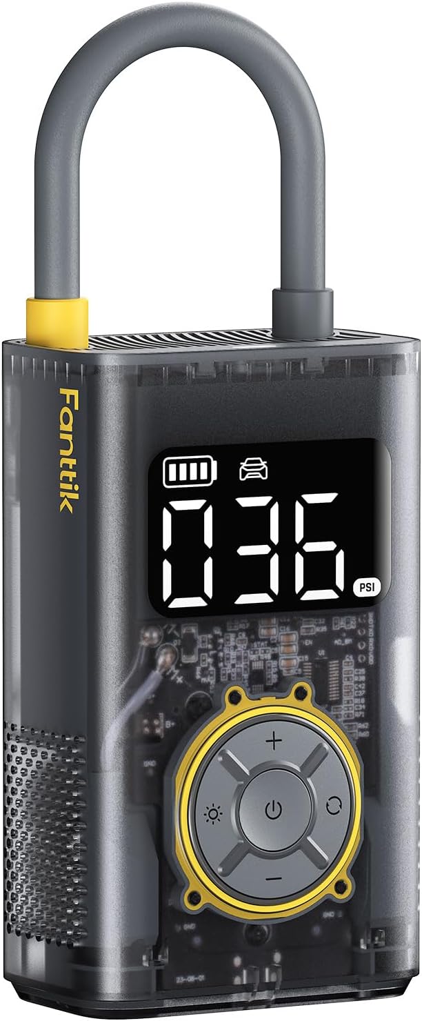 Fanttik X9 Pro Portable 1Min Fast Tire Inflator for Compact Car, Gray