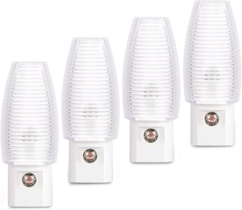 Emotionlite Plug-in Night Light, Dusk to Dawn Sensor, Warm White, 4 Pack