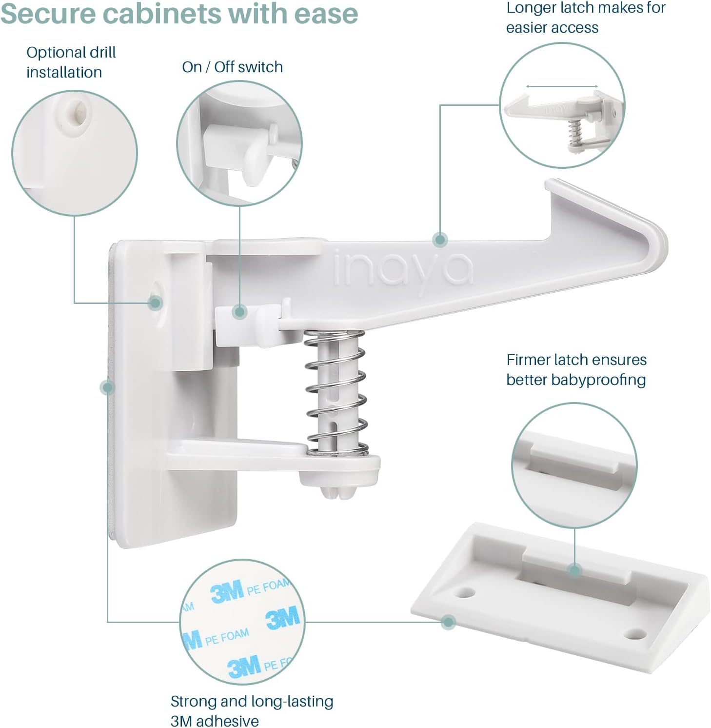 Inaya Deluxe Baby Proofing Kit 50pc, Upgraded Version Baby Safety Products