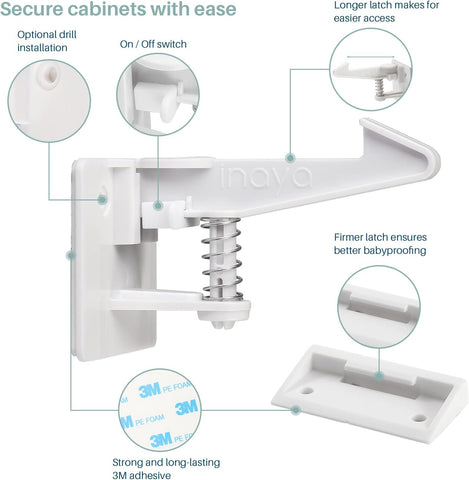 Inaya Deluxe Baby Proofing Kit 50pc, Upgraded Version Baby Safety Products