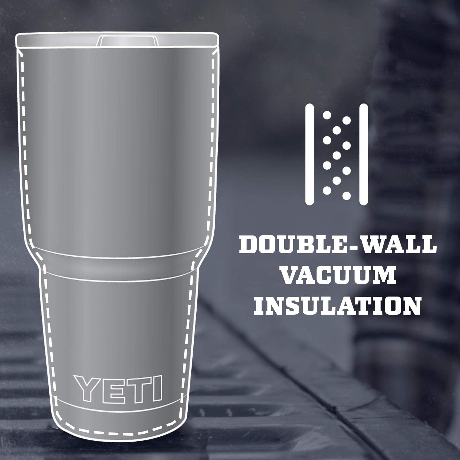 YETI Rambler 30 oz Stainless Steel Vacuum Insulated Tumbler w/MagSlider Lid, Tahoe Blue