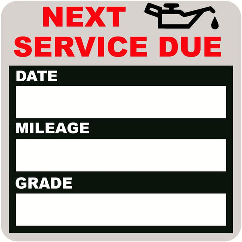 Oil Change Stickers Static Cling, 120pcs 2x2 in for Car Windshield