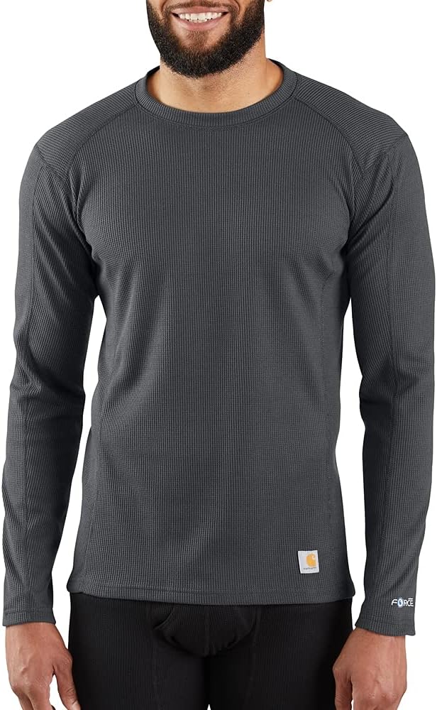 Carhartt Men's Force Midweight Waffle Base Layer Crewneck Top