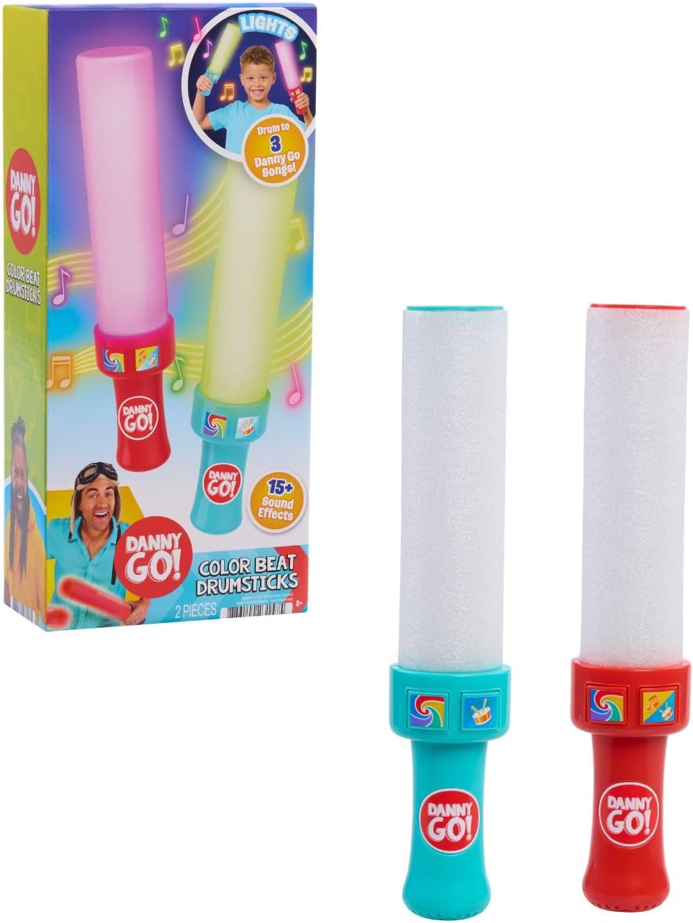 Danny Go! Color Beat Drumsticks - Light-Up Musical Drumsticks Toy