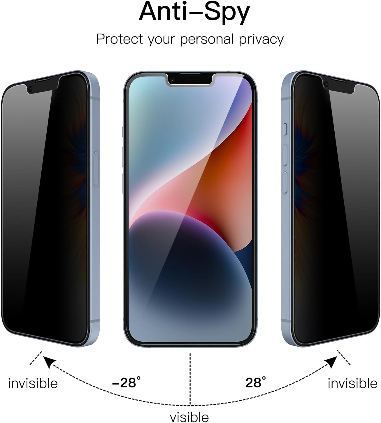 JETech Privacy Screen Protector for iPhone 14 Plus, 2-Pack