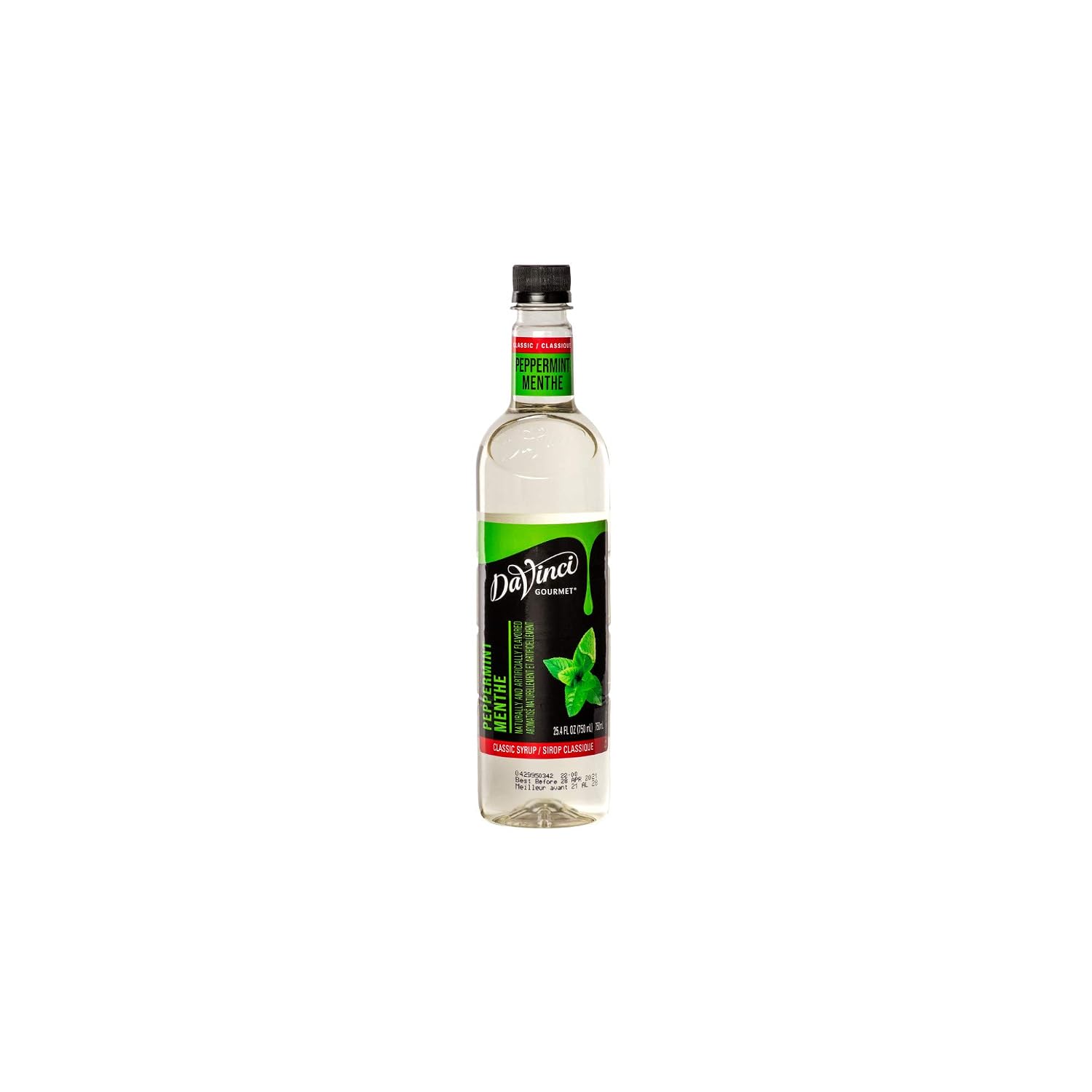 DaVinci Gourmet Classic Peppermint Syrup, 25.4 Fluid Ounces (Pack of 4)