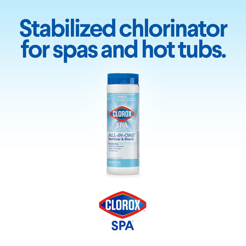 Clorox® Pool&Spa™ Spa Water All-in-One Sanitizer & Shock, Destroys Contaminants, Clears Cloudy Water, 2LB (Pack of 1)