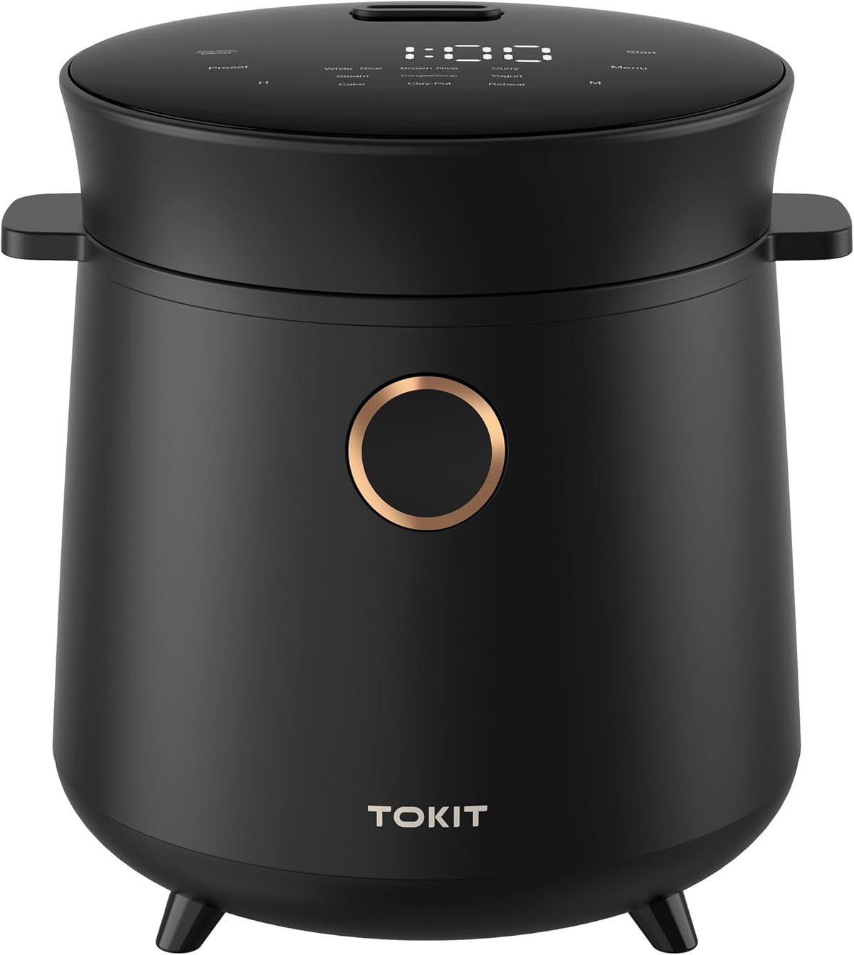 TOKIT Mini Rice Cooker with 3-Cup Uncooked Capacity and 9 Presets