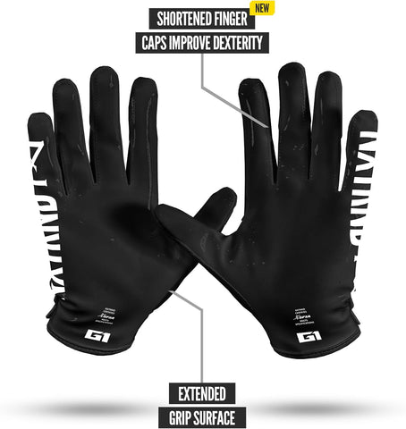 Nxtrnd G1 Pro Men's Football Gloves, Adult Sticky Receiver Gloves
