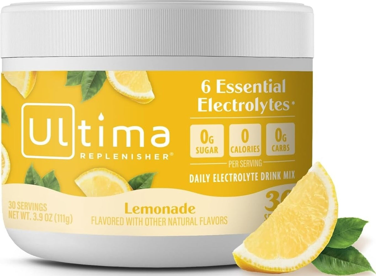 Ultima Replenisher Lemonade Electrolytes Powder, 30-Serving Canister