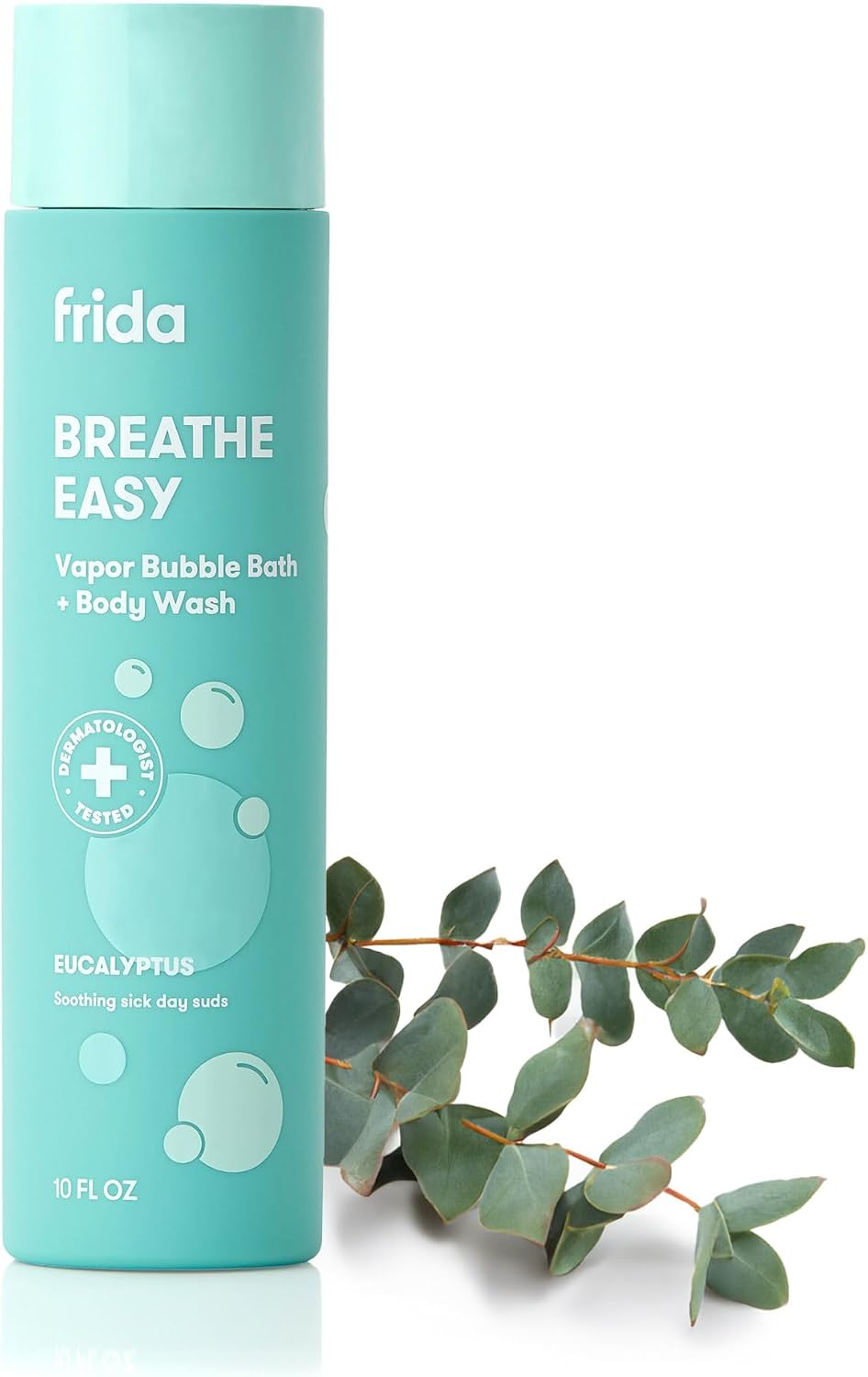 Frida Baby Eucalyptus Vapor Bubble Bath + Body Wash, Safe for Skin, 10oz