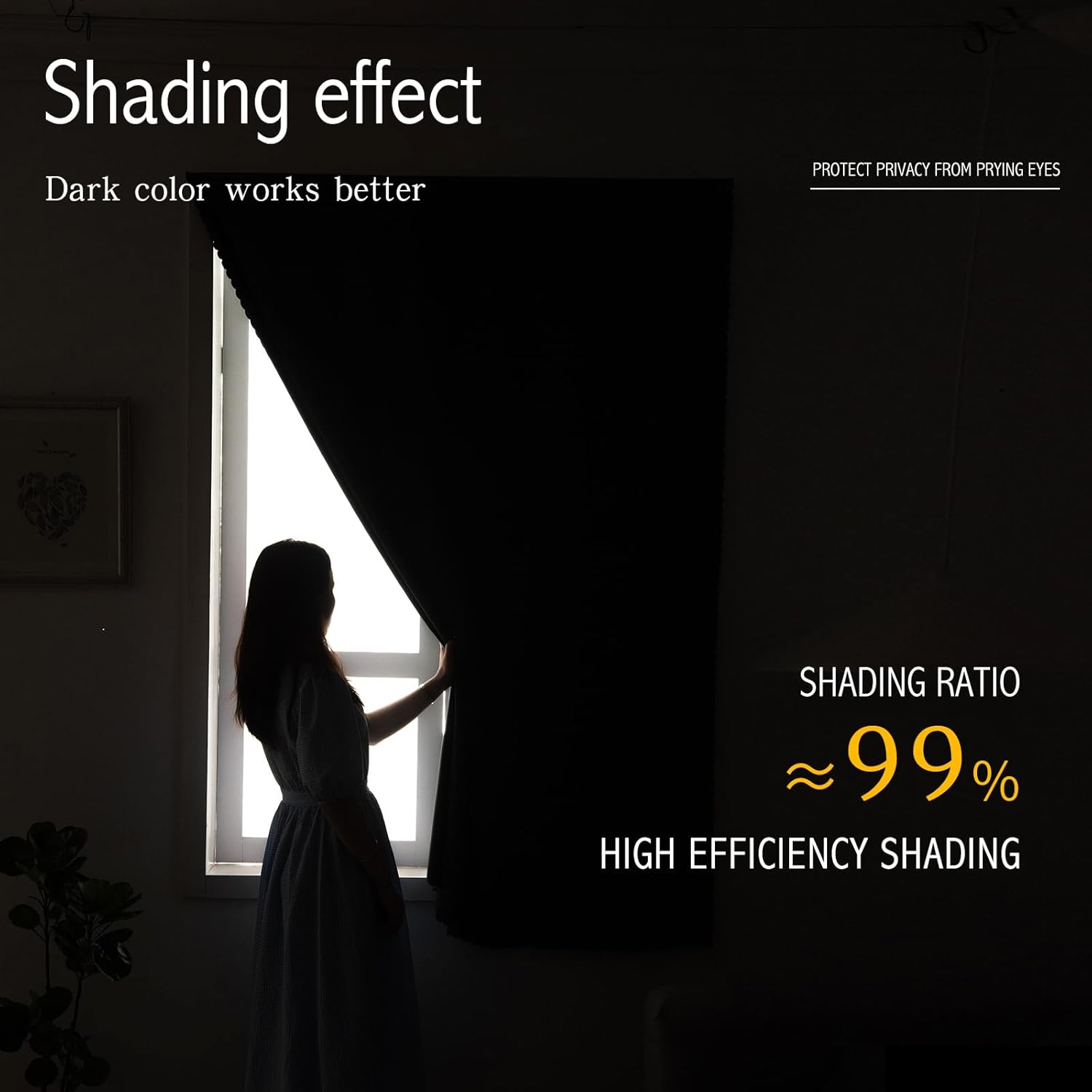 Magic Tape Stick On Curtains Window Shades Pull Down Blackout Window Cover Blackout Curtains for Bedroom No Drillng Self Adhesive Curtains No Rod Small Window, 59" W X 84" L, Grey, 2 Panels