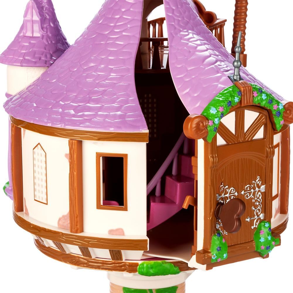 Disney Store Action Toys Rapunzel Tower Playset - 19-Piece Tangled Play Set with Rapunzel, Flynn & More Princess Toys- Includes Tower Apartment, Sculpted Figures & Art Accessories