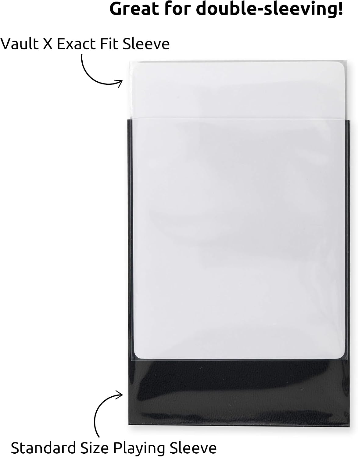 Vault X Exact Fit Inner Sleeves (100 Pack) Clear for Trading Cards