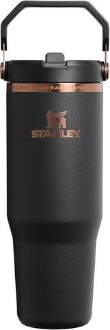 STANLEY x IceFlow 2.0 Flip Straw Tumbler with Handle, 30 oz | Twist on Lid and Flip Up Straw | Leak Resistant Water Bottle | Insulated Stainless Steel | BPA-Free | Messi Goat Black