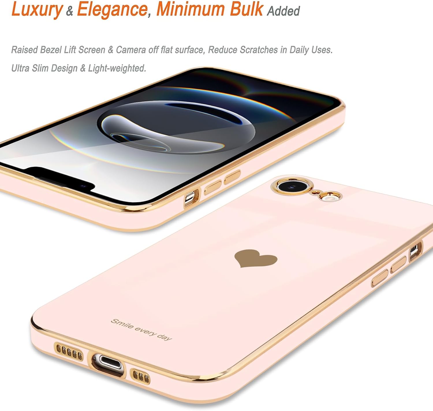 Teageo for iPhone 16e Case/for iPhone 17e Case for Girl Women, Light Pink
