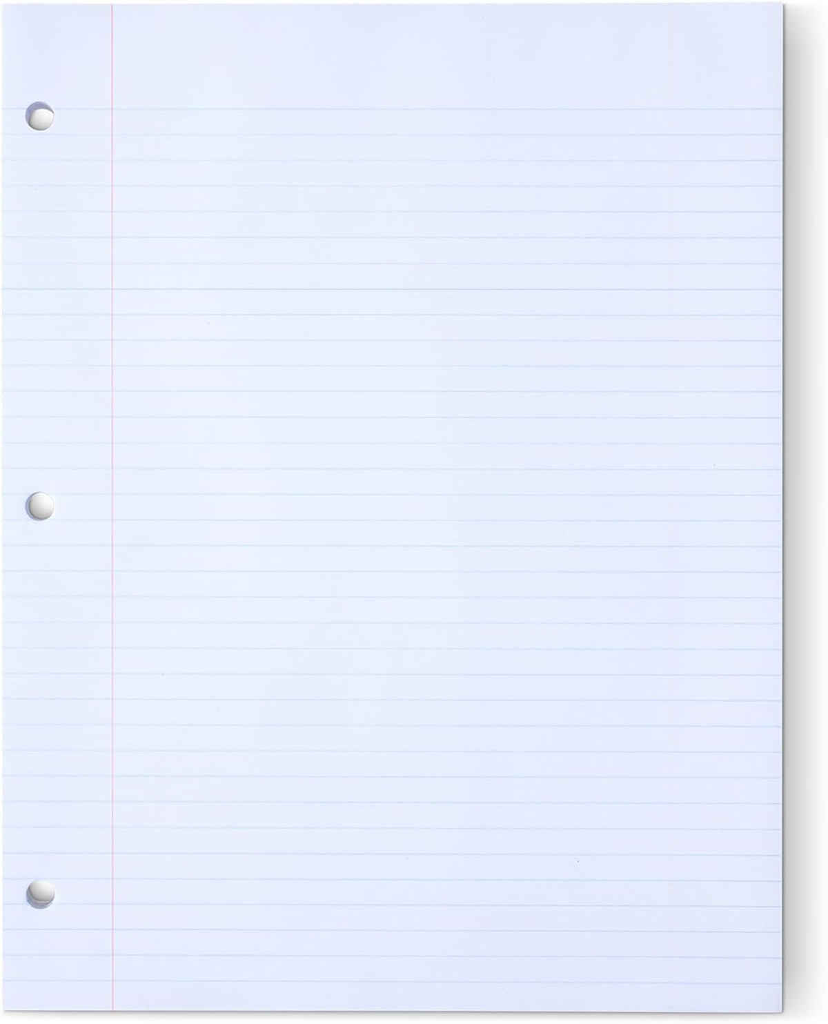Amazon Basics College Ruled Loose Leaf Paper, 11" x 8.5", 150 Sheets, White, No Binding, 1-Pack