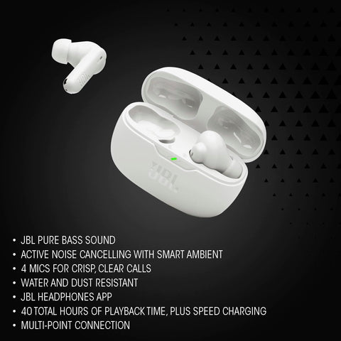 JBL Vibe Beam 2 - Noise Cancelling Earbuds - Black