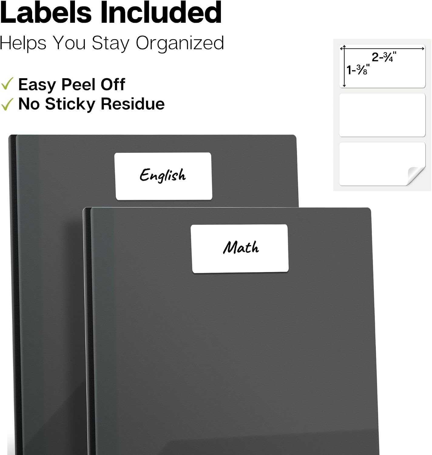 Dunwell Plastic 2-Pocket Folders with 3 Prongs, Black, 2 Pack, Poly