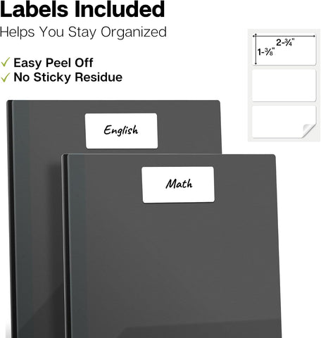 Dunwell Plastic 2-Pocket Folders with 3 Prongs, Black, 2 Pack, Poly