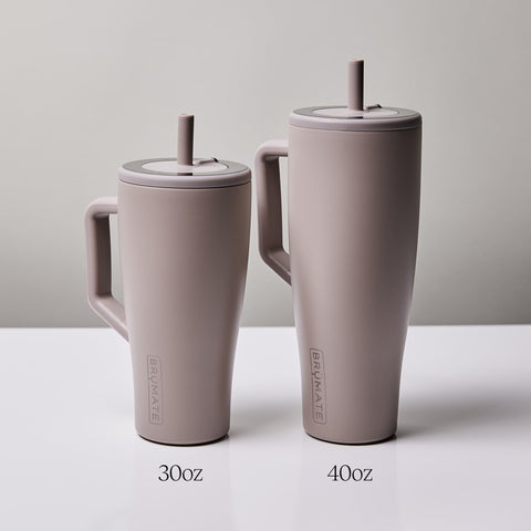 BrüMate Era 40 oz Tumbler with Handle and Straw | 100% Leakproof Insulated Tumbler with Lid and Straw | Made of Stainless Steel | Cup Holder Friendly Base | 40oz (Lilac Dusk)