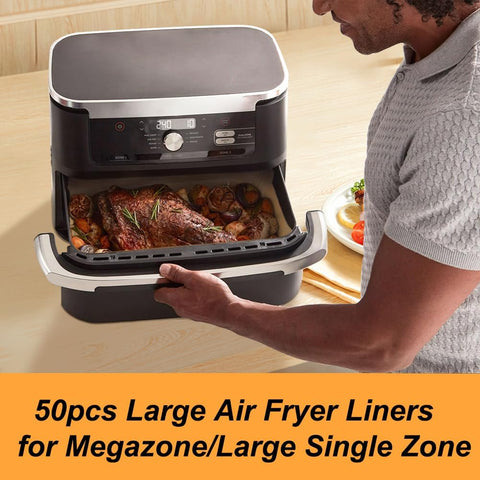 BYKITCHEN Air Fryer Liners for Ninja Foodi DZ071 7 Qt MegaZone Airfryer