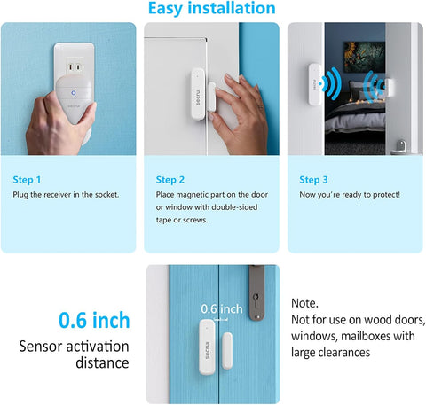 Door Chime When Door Opens, Door Opened Alarm for Home/Business Entering