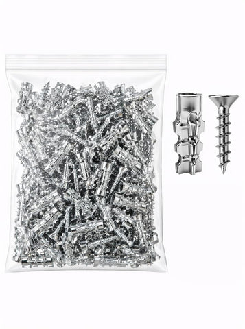 6×14mm Short Expansion Screw Set, Door Hinge Thread Repair Screws, Short Expansion Wall Anchors for Cabinet Hinge Repair & Stripped Thread Restoration (30)