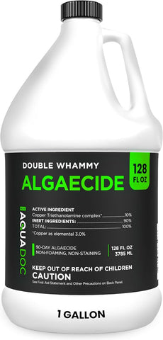 AquaDoc Copper Algaecide for Swimming Pools - 90 Day Formula, 128 oz