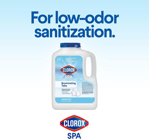 Clorox® Pool&Spa™ Spa Bromine Tablets- Bromine Tablets for Spa & Hot Tub, Low-Odor Sanitization, Kills Bacteria, Restores Water Clarity, Slow-Dissolving, 5LB (Pack of 1)