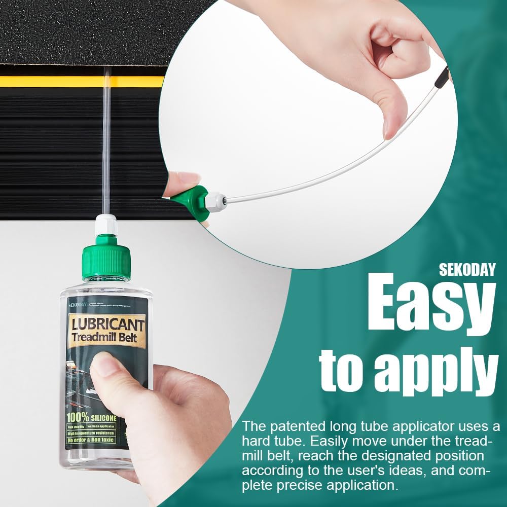 SEKODAY Silicone Treadnmill Belt Lubricants/Lubes, High Temperature Resistant and Stable Lubricant,with Hard Application Tubes and Precision Screw Caps for Easy Use