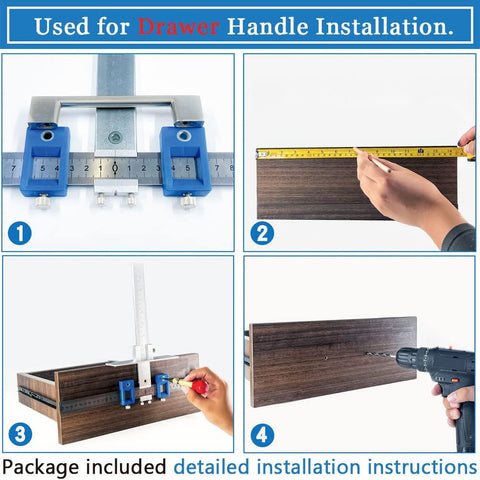 King&Charles Metal Cabinet Hardware Jig & Auto Center Punch Set