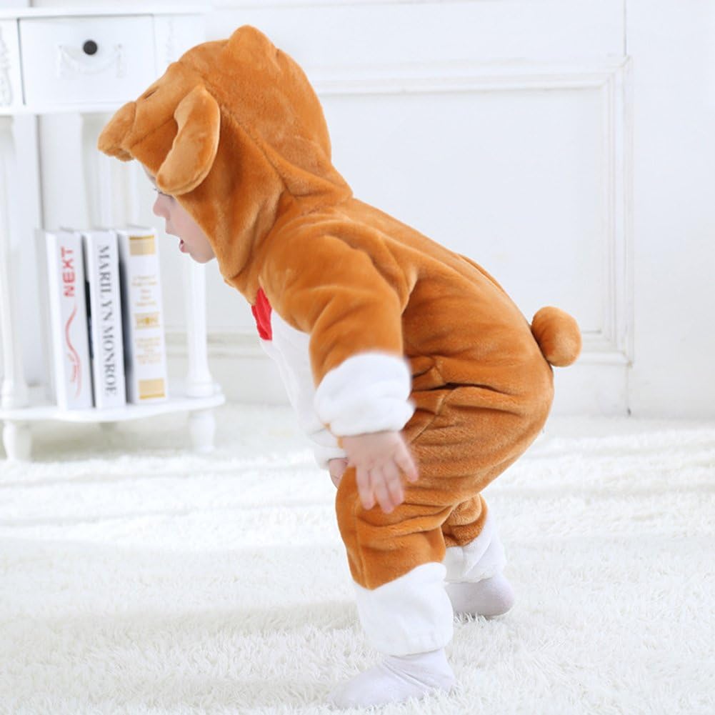 Baby Toddler Puppy Dog Costume Animal Warm Halloween Costumes For Babies Toddler Boys Girls Onesie Outfit