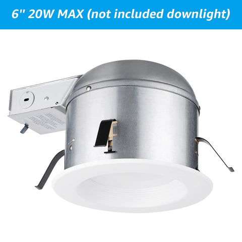 TORCHSTAR 8-Pack 6 Inch Shallow Remodel Recessed Lighting Housing 120-277V