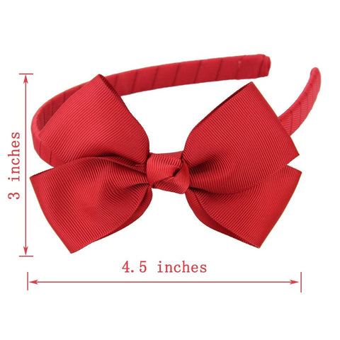 Fashion Cute Red Bow Headband for Girls Toddlers.