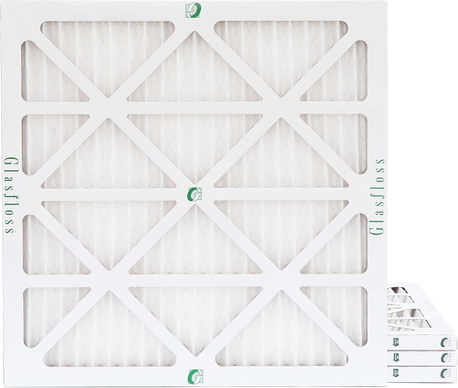 Glasfloss ZL 20x20x1 MERV 10 Air Filters for AC and Furnace. 4-Pack