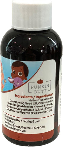 Punkin Butt Teething Oil - 2 oz - 100% Natural, for Babies - Proprietary Blend Includes Chamomile, Sunflower, Peppermint, and Clove - Baby Teething Relief with No Added Chemicals (2 Ounce)
