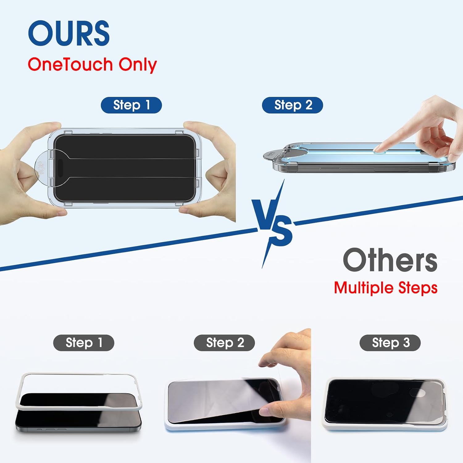 amFilm OneTouch for iPhone Air Screen Protector 6.5'' Tempered Glass