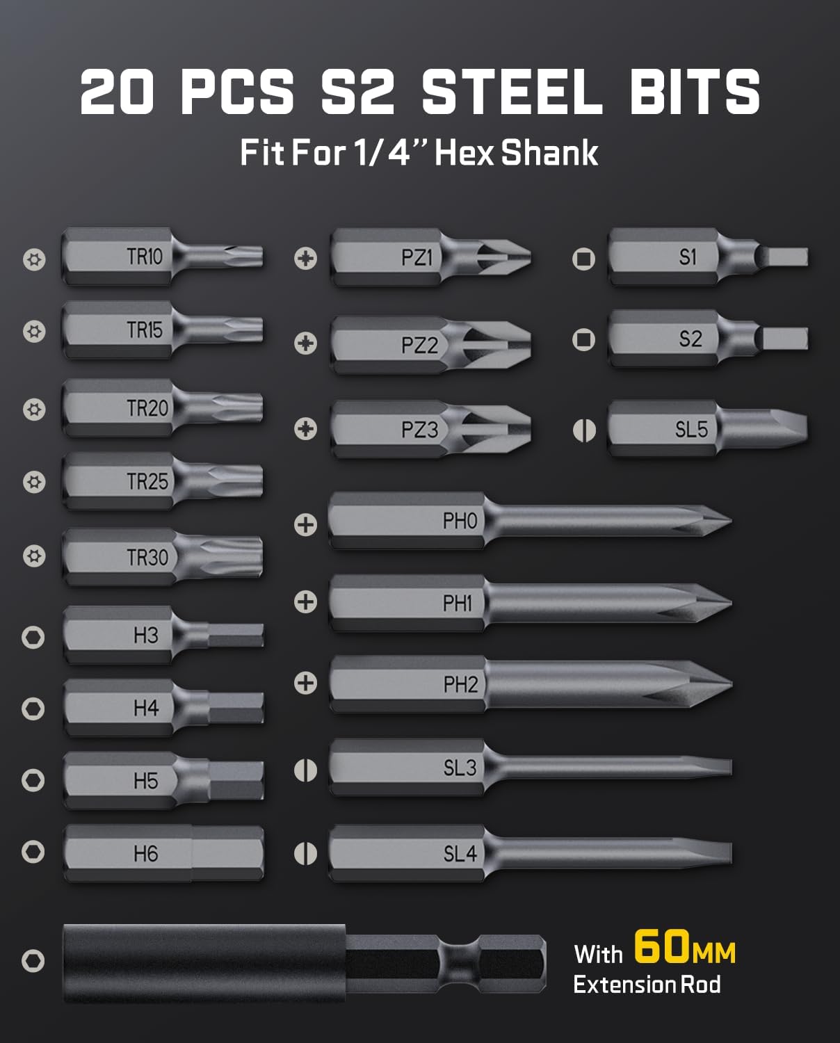 Fanttik S2 Pro Electric Screwdriver, Cordless Screwdriver Set(Space Grey)