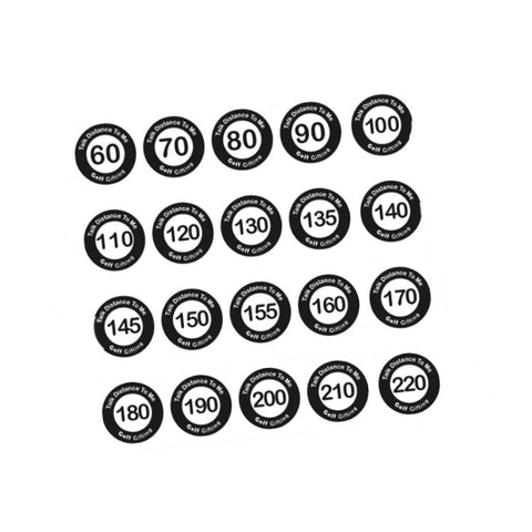Aosekaa 20Pcs Golf Distance Marker Golf Marker Tool Engraved Easy Installation Golfer Gifts Golf Equipment Golf Club Name Markers, Black